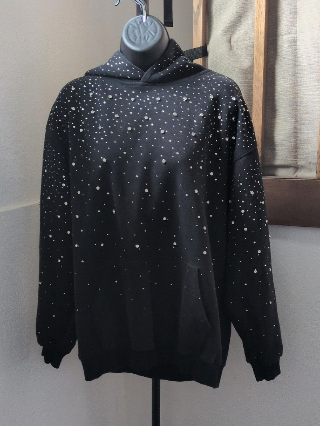 Tiktok Viral Vybes Galaxy Rhinestone Hoodie - L