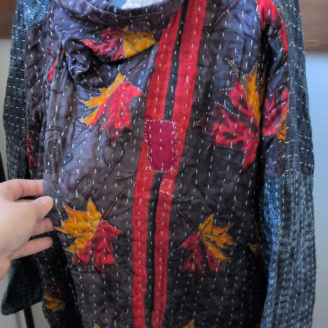 Kantha Bae Cowl Split Pullover - One Size