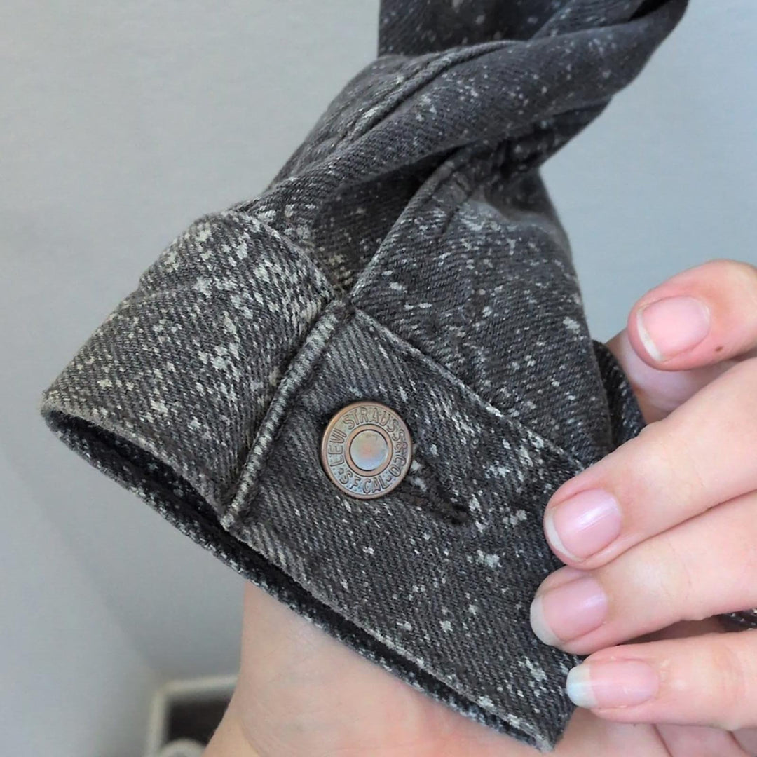 Levi's Light Acid Wash White Paint Splatter Jean Jacket - Small