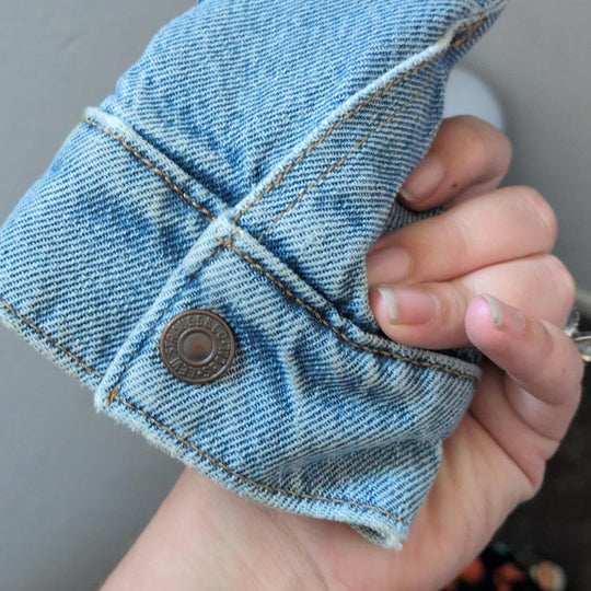 Levi's Women's Sherpa Jean Jacket With Star Grommet Detailing