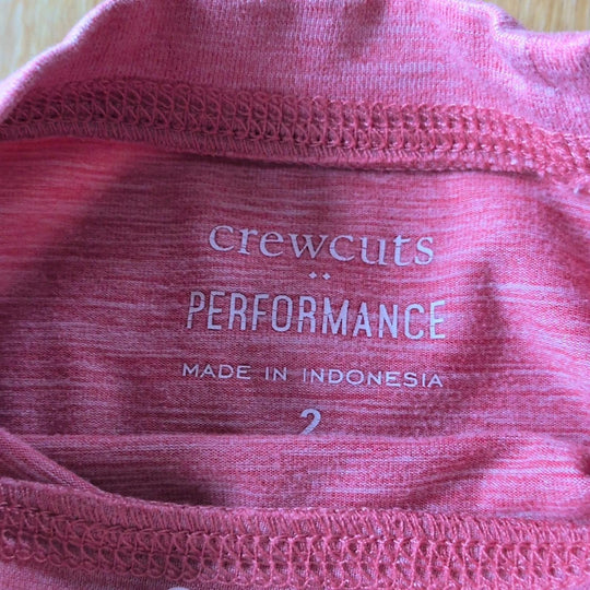 JCrew Crewcuts Performance Tee In Pink Size 2