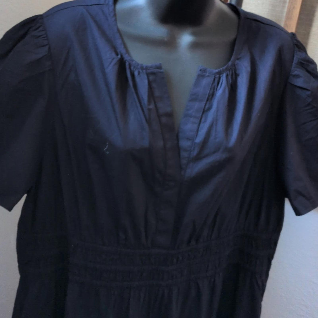 Quince Organic Cotton Poplin Tiered Maxi Dress - XL