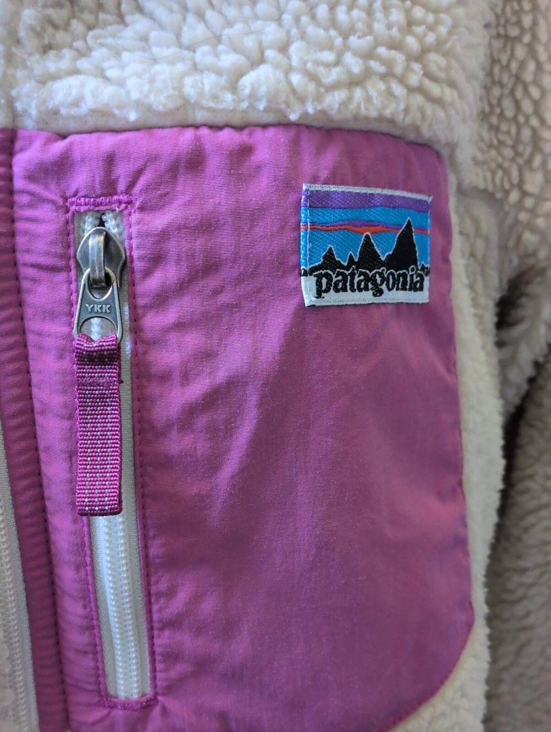 Patagonia Kids' Retro-X Fleece Jacket In Cream / Fuscia - XL