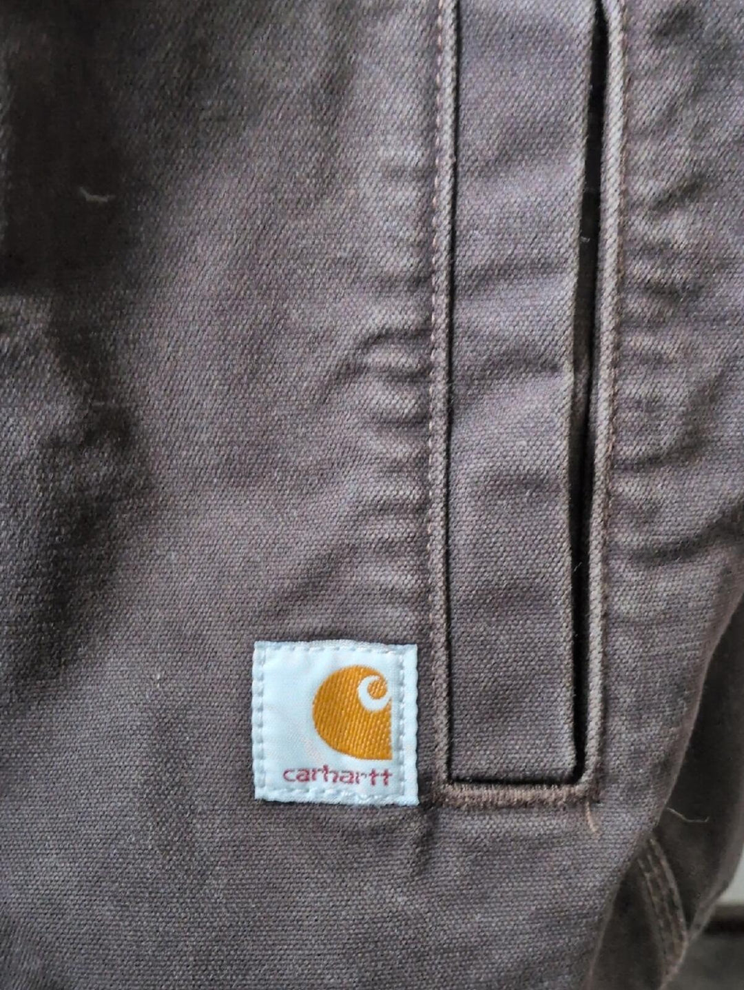 Vintage Y2K Women's Carhartt Duck Canvas And Sherpa Jacket - Small
