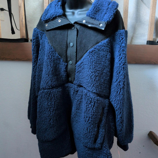 Free People Fall To Rise Quarter Zip Fleece - Medium