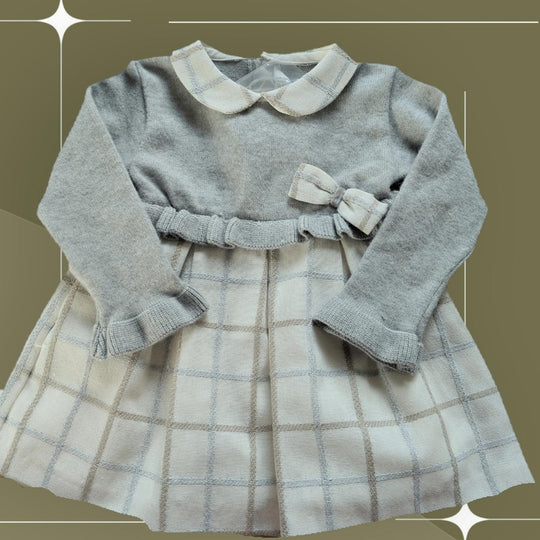 Mayoral Gray Check Sweater Dress - 12-18 mo