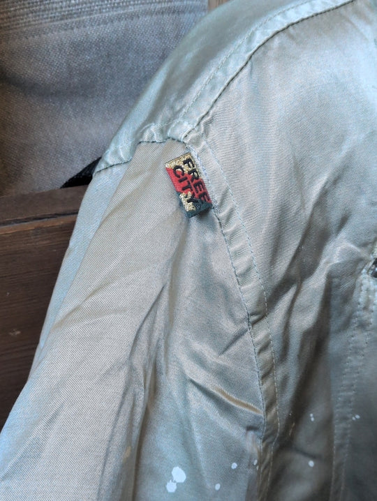 FREECITY Light Green Paint Splatter Bomber Jacket - Small