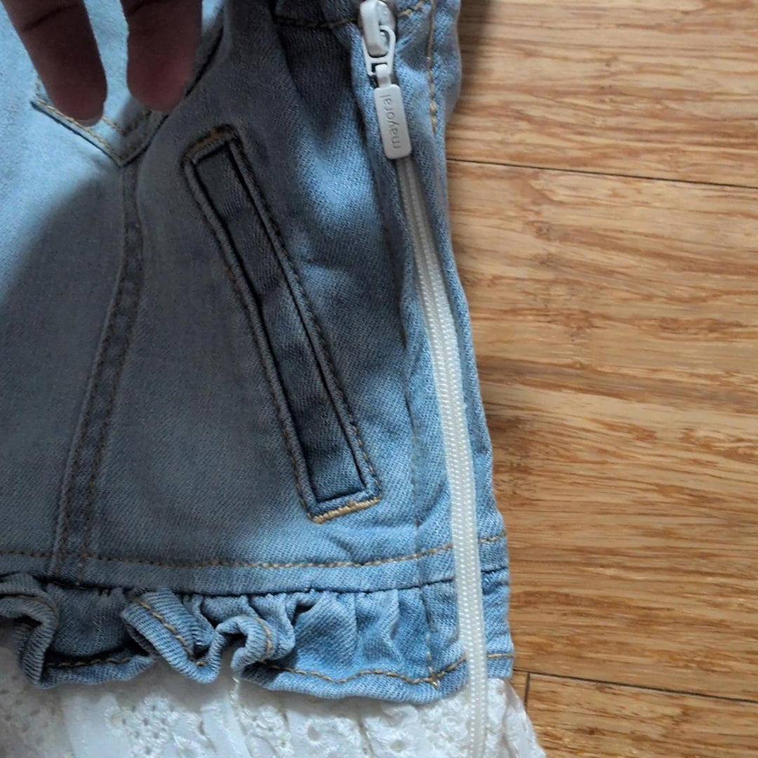 Mayoral Eyelet And Denim Dress - Girls 8