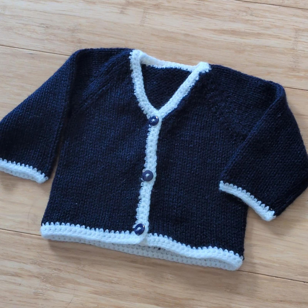 Hand Knit Newborn Sweater