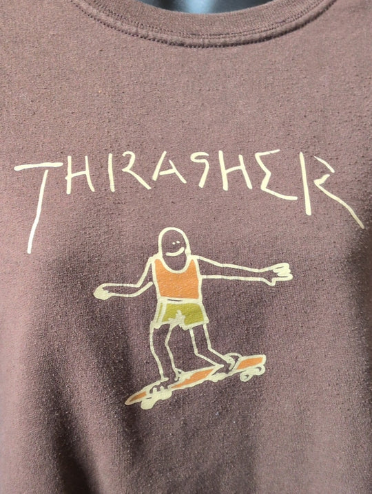 Thrasher Doodle Skateboarder  Crew Sweater Size S