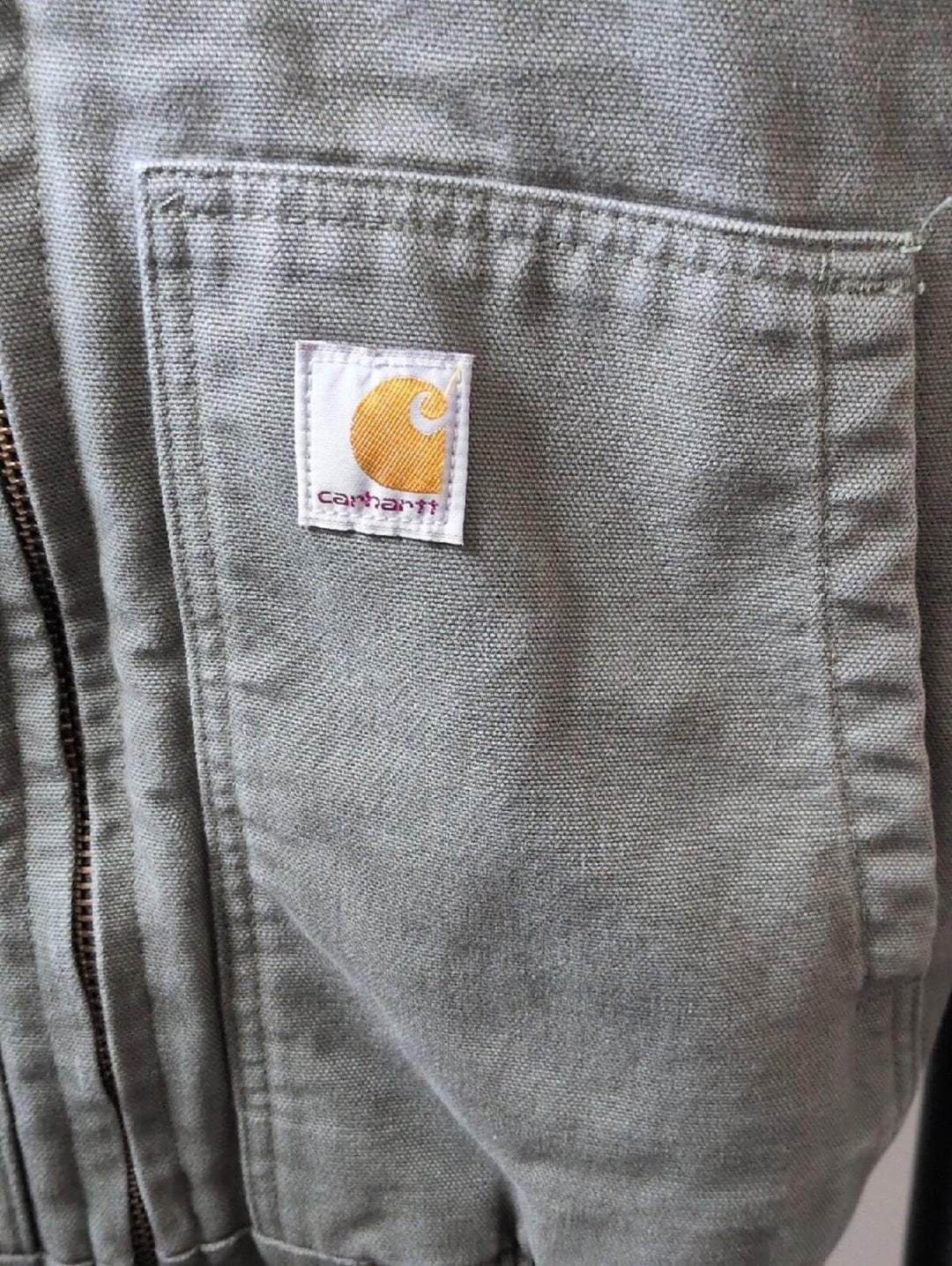 Carhartt J130 - M Loose Fit Duck Canvas Zipper Jacket - Small