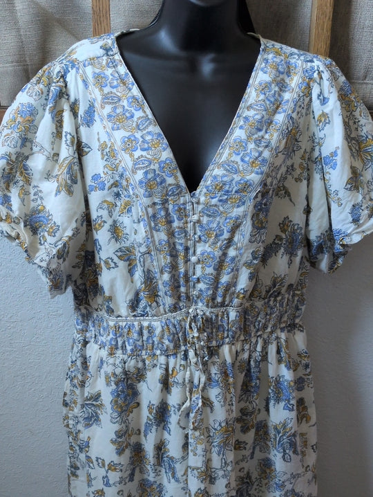 Lea Cotton Floral Midaxi Dress - 1XL