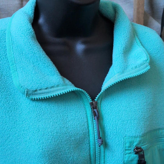 Vintage Patagonia Teal Zip Up Synchilla Fleece - Large