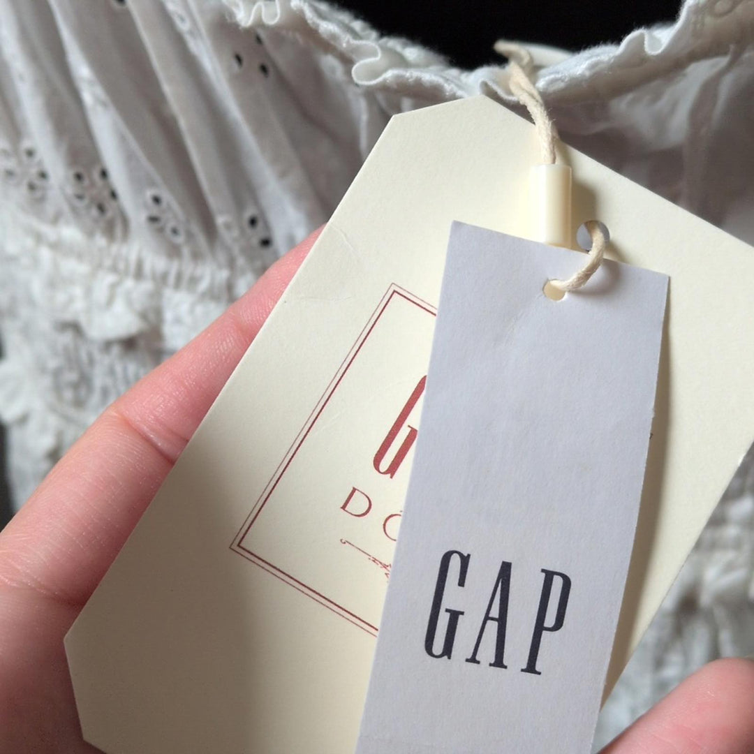 Gap X Doen White Eyelet Tiered Dress - Large