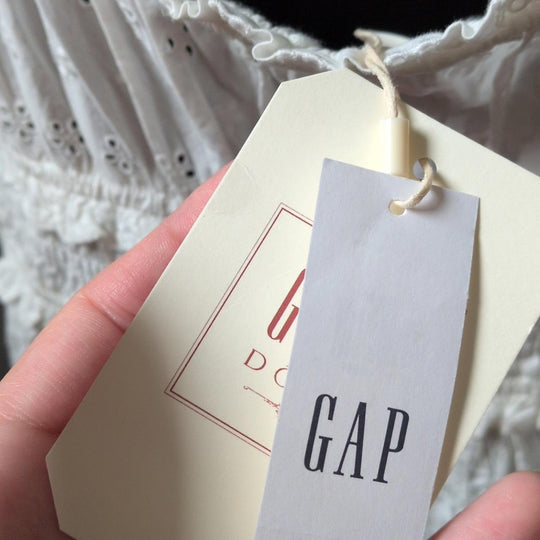 Gap X Doen White Eyelet Tiered Dress - Large