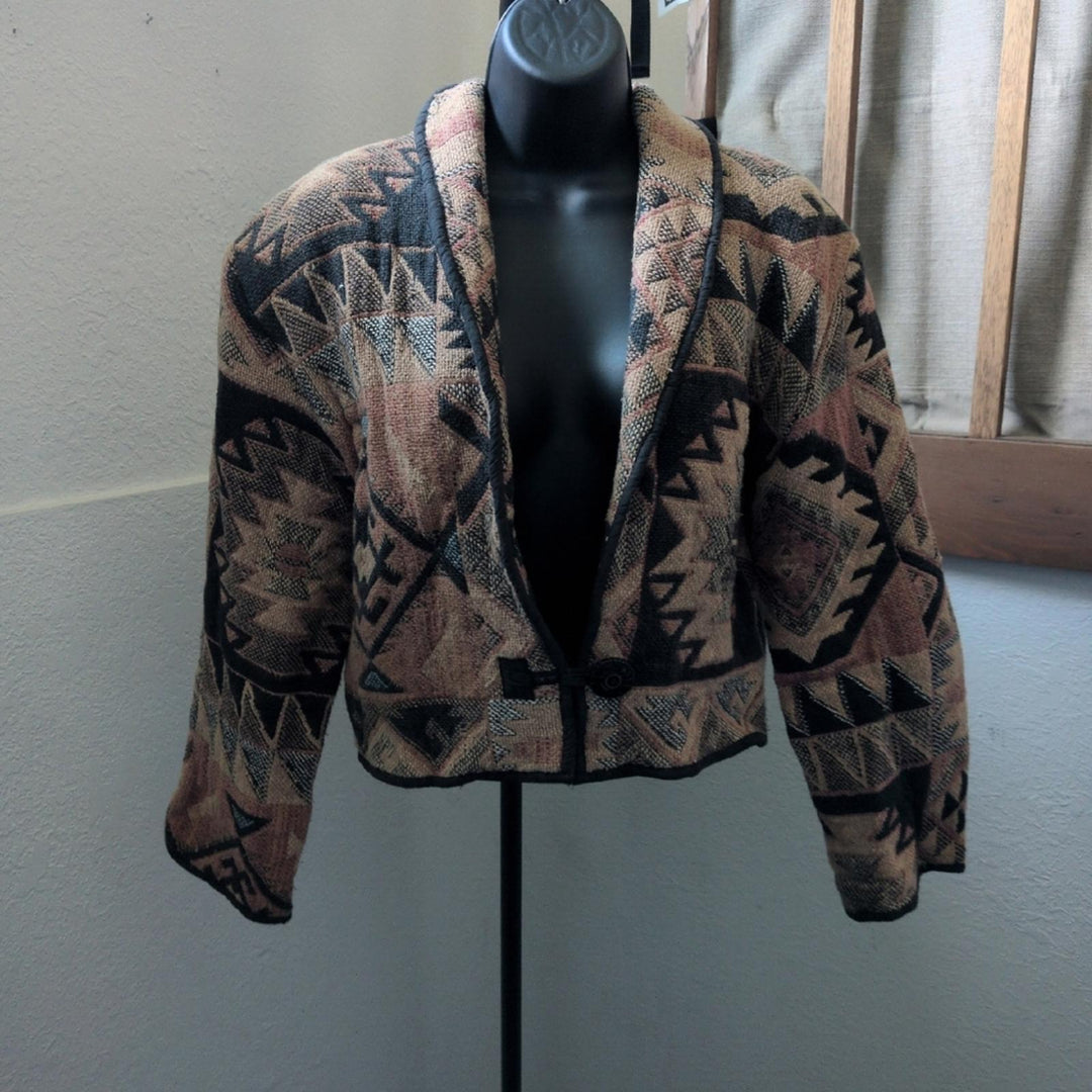 Vintage Flashback Southwestern Cropped Jacket - Medium