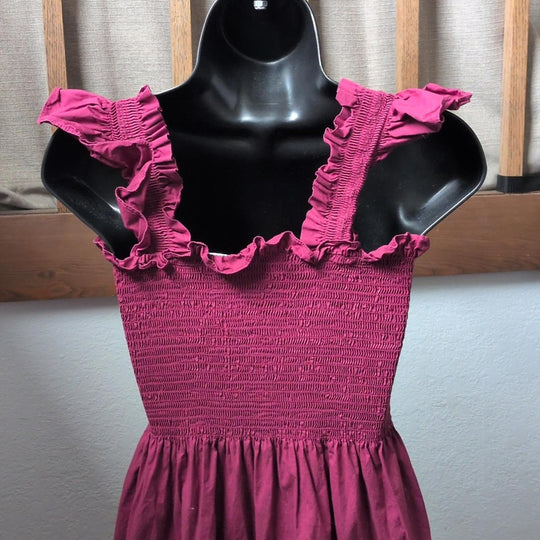 Hill House Ellie Midi Dress Burgundy