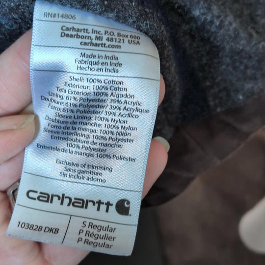 Carhartt Men's Detroit Duck Jacket Dark Brown - Small