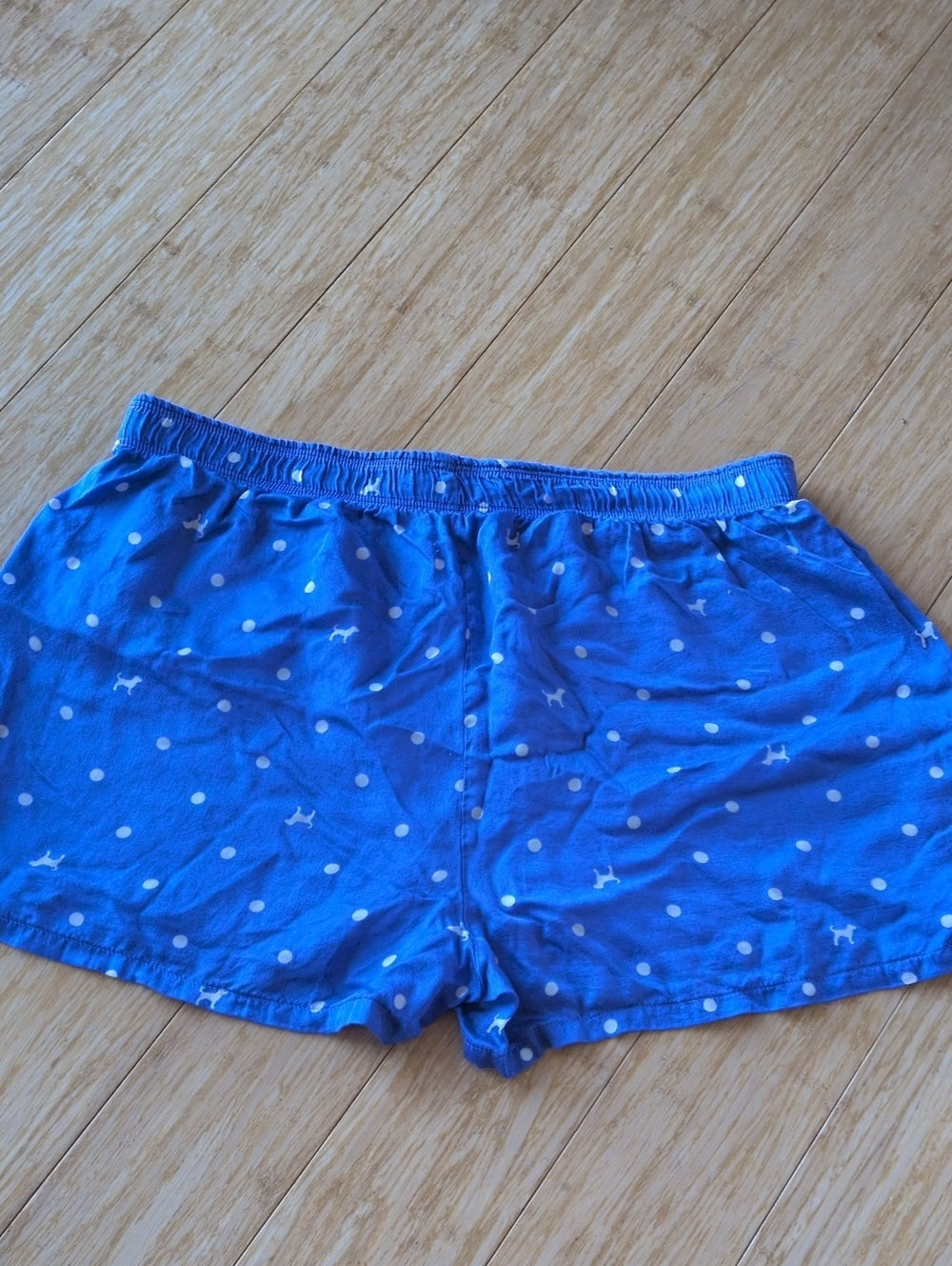 Victoria Secret Pink Blue Dog Dot Sleep Boxer Short - M