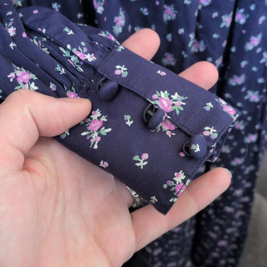 LAURA ASHLEY X JOANIE DYLLIS LINGTON FLORAL PRINT MIDI DRESS - US 8