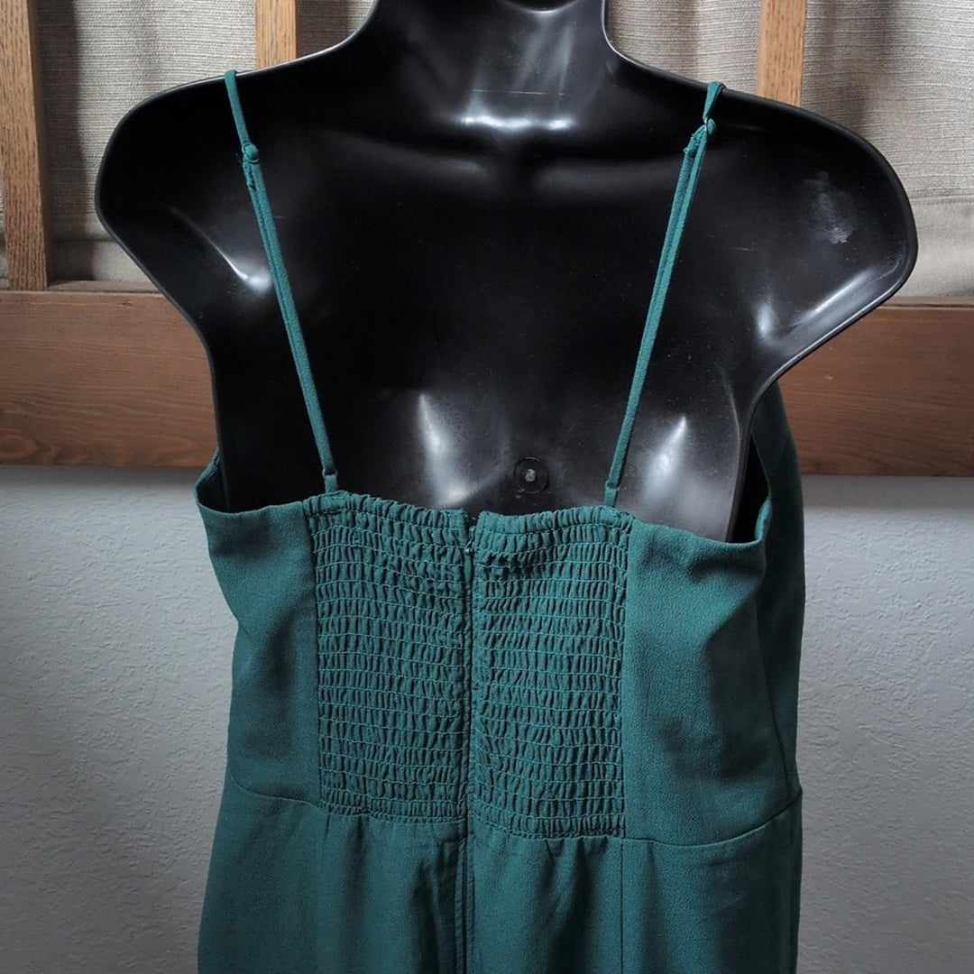 Abercrombie Camille Midi Slit Dress In Emerald - Medium