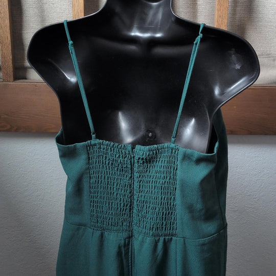 Abercrombie Camille Midi Slit Dress In Emerald - Medium