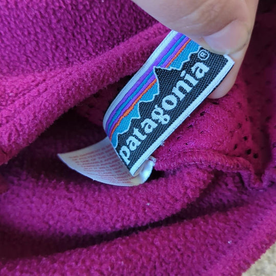 Deep Fuscia Patagonia Synchilla Zip Up - Girls XL