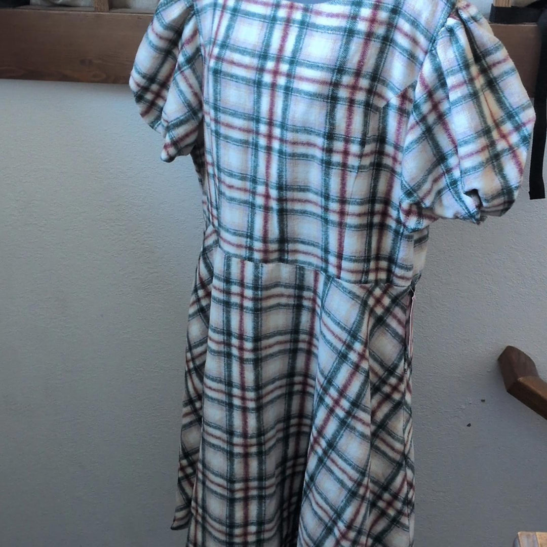 Ivy City Co Molly Plaid Flare Dress - 1XL