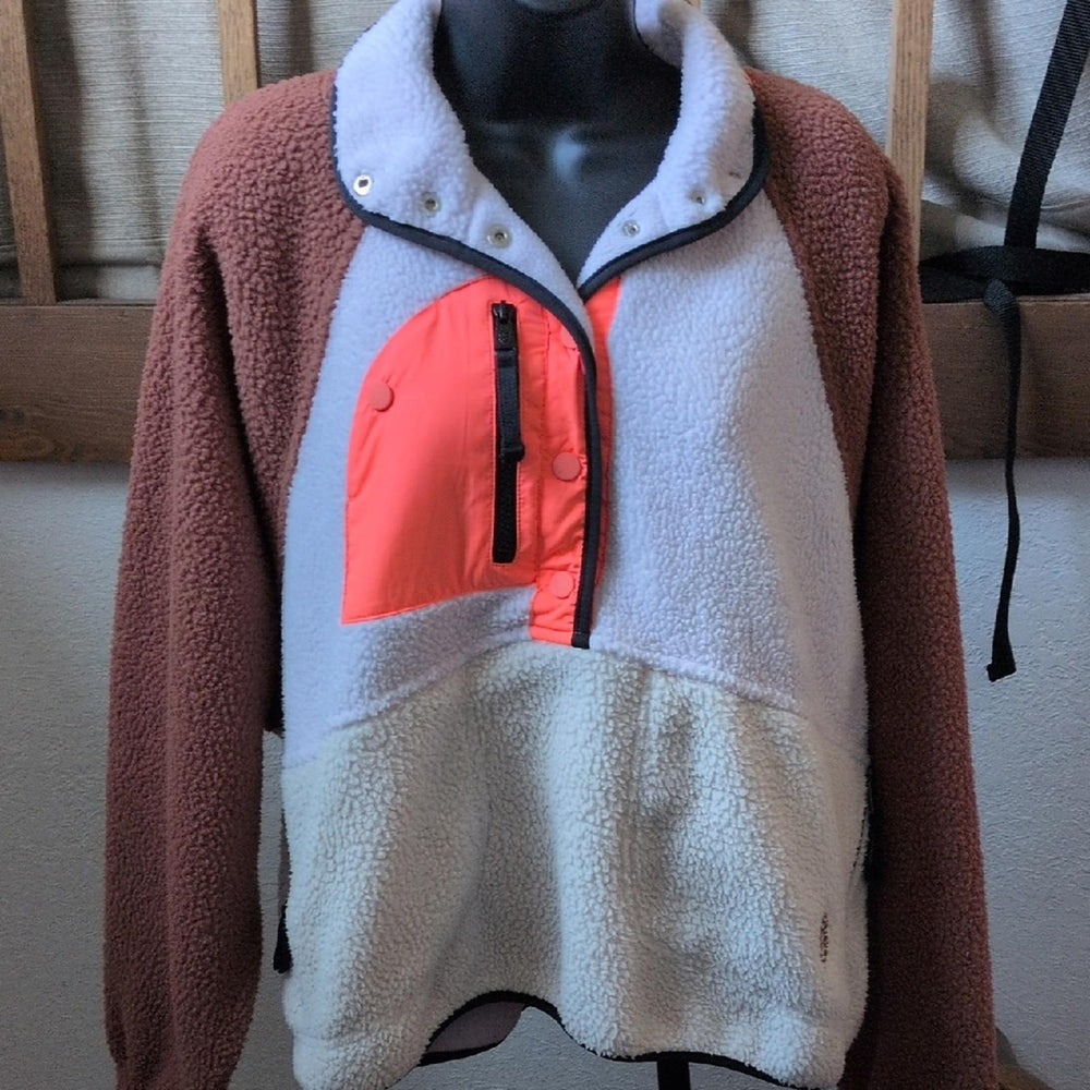 Free People Hit The Slopes Color Block Pullover Fleece - Medium