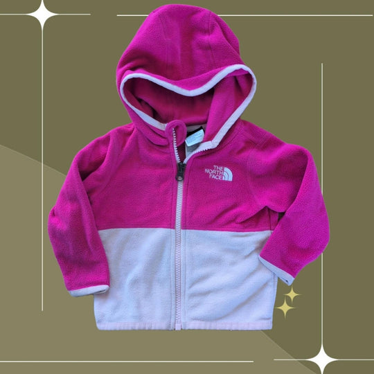 \North Face Baby Pink Fleece Zip Jacket - 6-12 Months