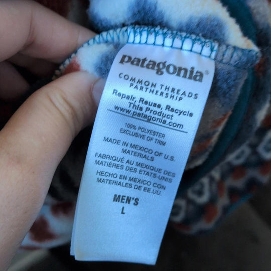 Patagonia Synchilla Snap T Sweater In cliff Underwater Blue  -  Large