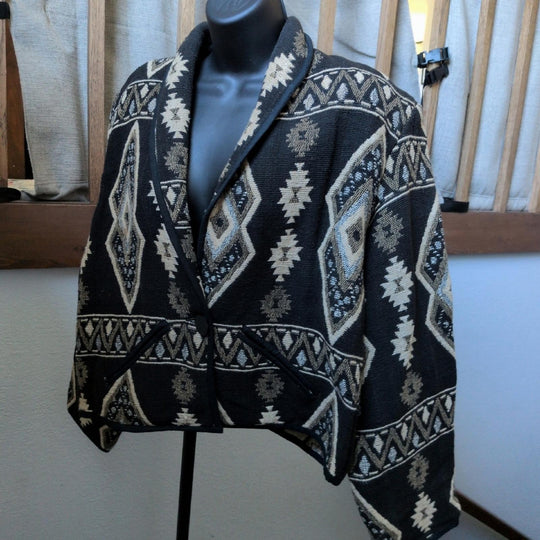 Vintage 90s New Identity Kilim Style Jacket  - Large