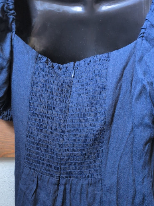 Reformation Hailsey Dress In Dark Navy  - 8/ 10