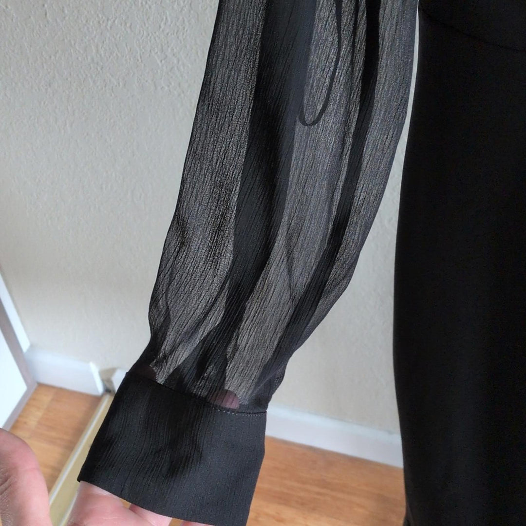 Tommy Hilfiger Sheer Sleeve Asymmetrical Dress