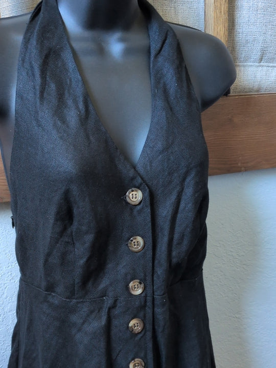 Dissh Logan Midi Linen Dress Size Us 6
