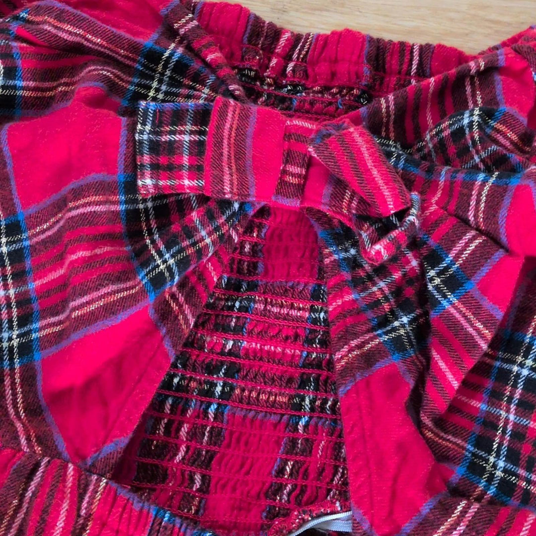Thereabouts Girls Sparkle Tartan Plaid Dress - L /14
