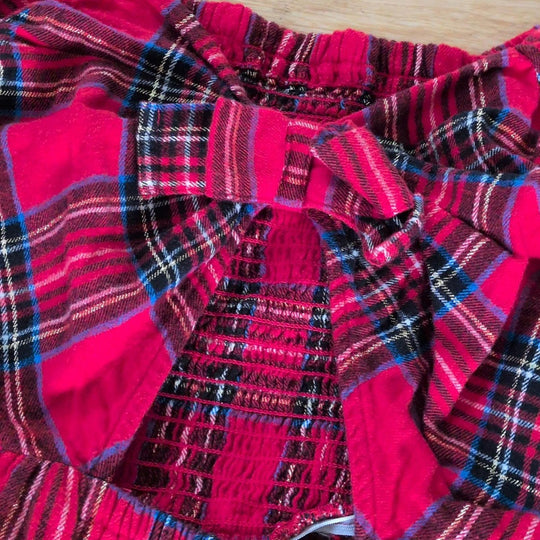 Thereabouts Girls Sparkle Tartan Plaid Dress - L /14