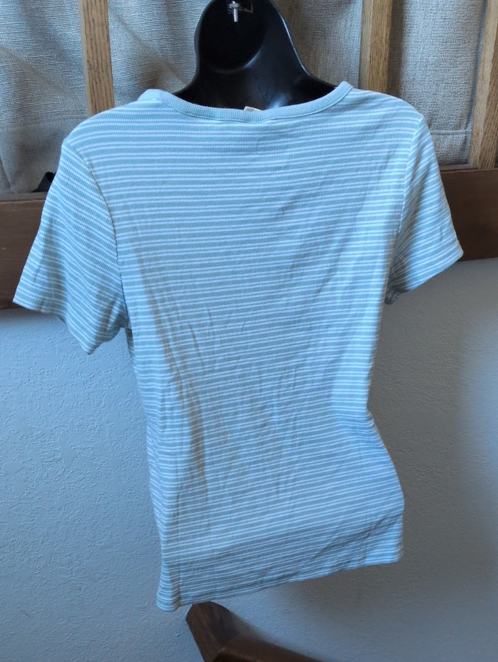 Levi's Basic Striped Tee In Seafoam Green - L