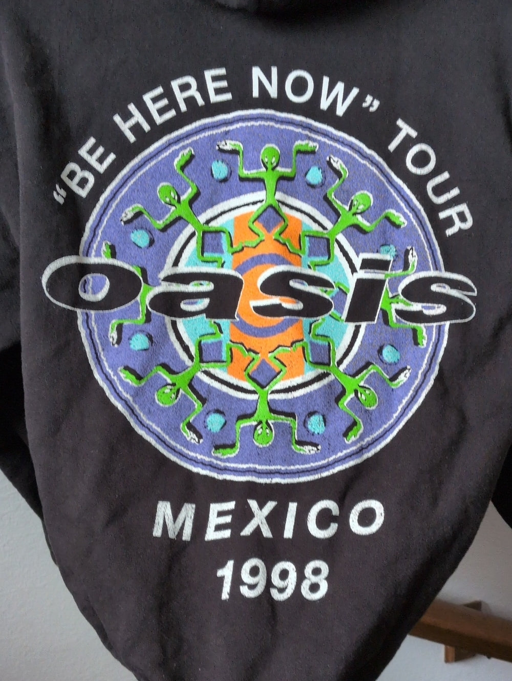 Oasis Be Here Now Mexico 1998 Tour Hoodie XL