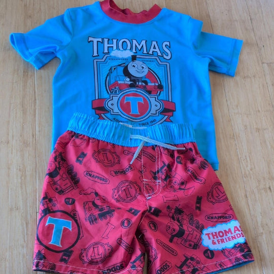 Thomas And Friends Swim Trunk Set. - 4T