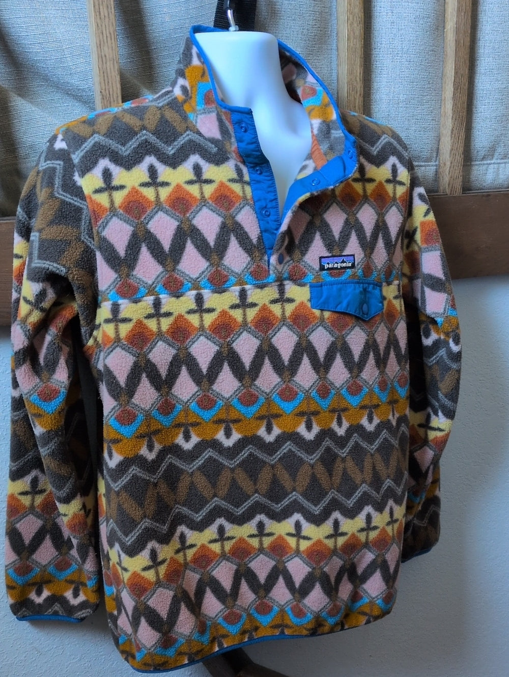 Patagonia Lightweight Synchilla Snap-T Pullover companions big anthos size L
