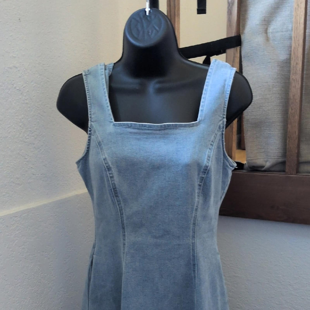 Ivy City Co Joanna Dress In Light Denim Size XS