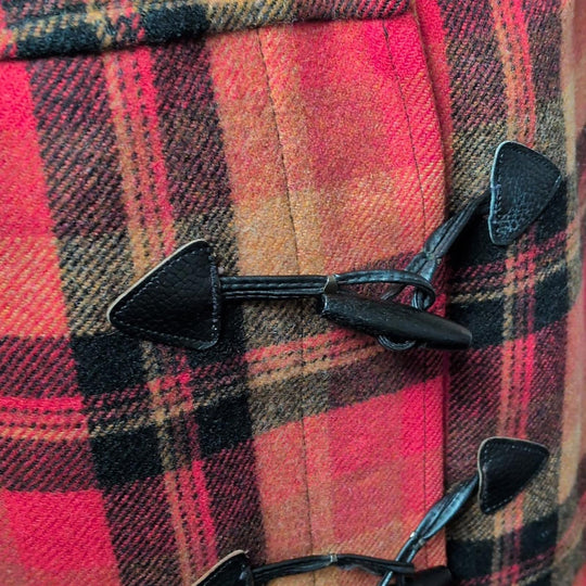 Vintage Knockabouts By Pendleton Plaid Wool Duffle Coat -Vintage size 8