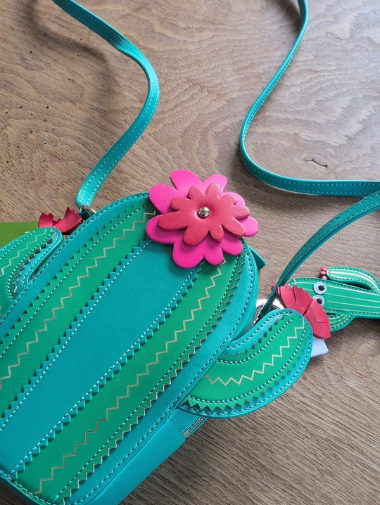 Rare New Horizons Kate Spade Cactus Bag WITH Matching Keychain