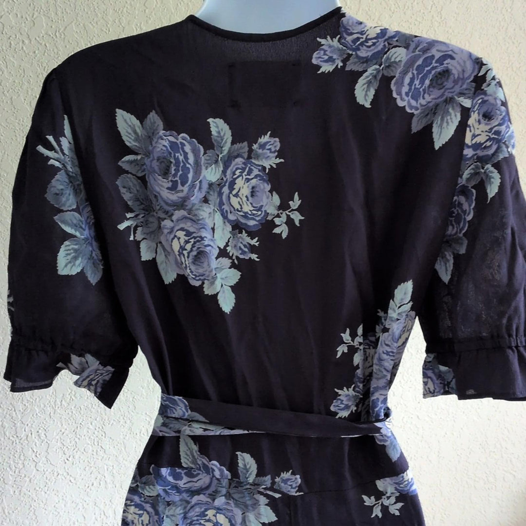 Reformation Blue Rose Wrap Dress
