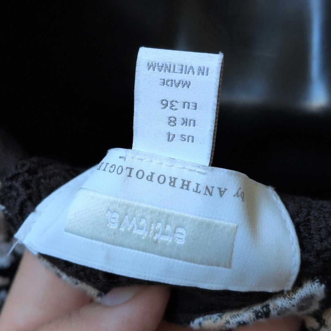 Ett:Twa Anthropologie Soiree Knit Embroidered Dress