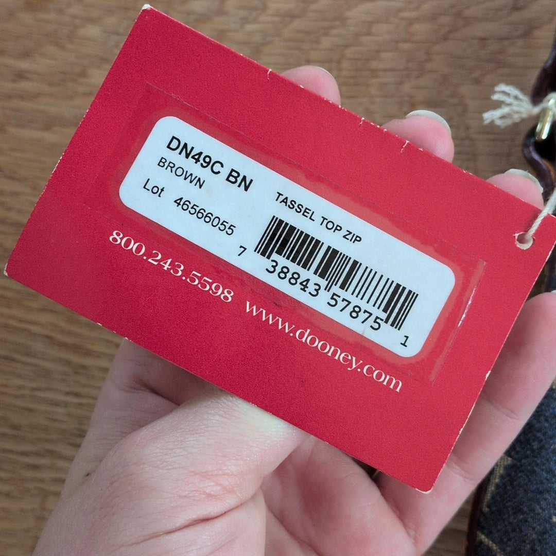 Vintage Dooney And Bourke Jean Tassel Zip Top Shoulder Bag