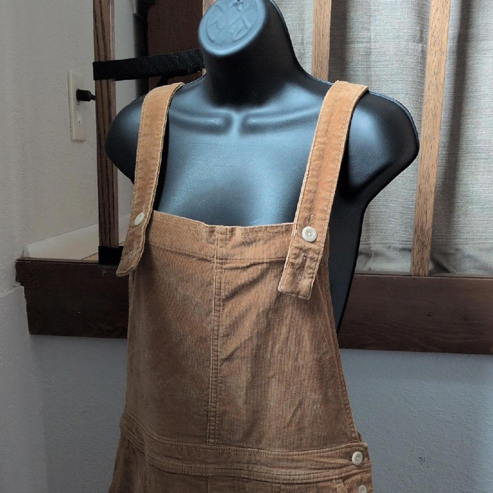 Women's Patagonia Stand Up Cropped Corduroy Overalls In Tan - US 8