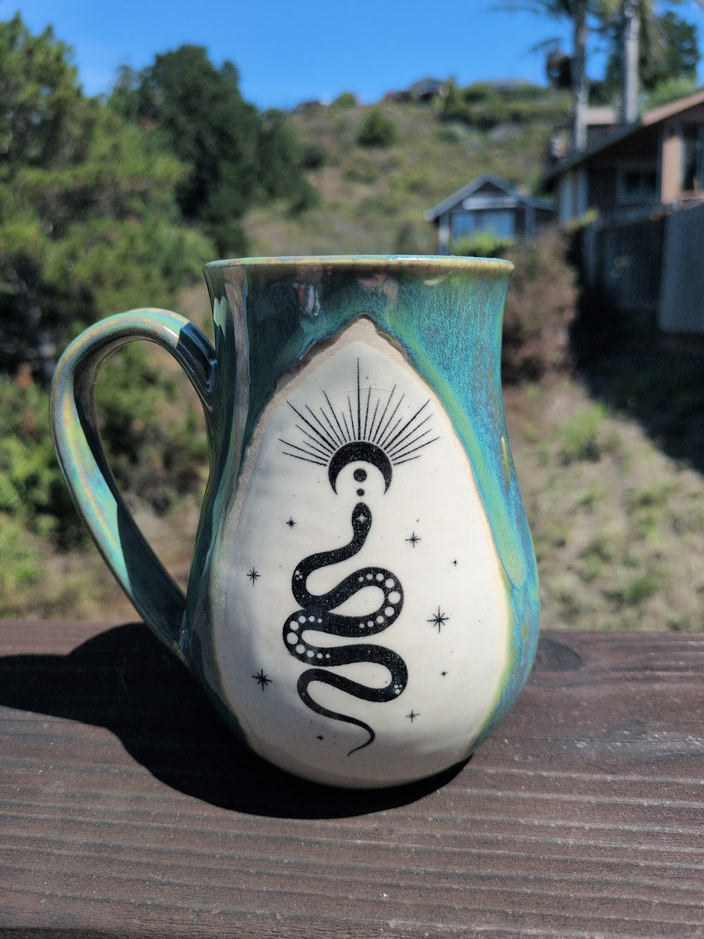 Snake Moon Mug by Moonrise Pottery