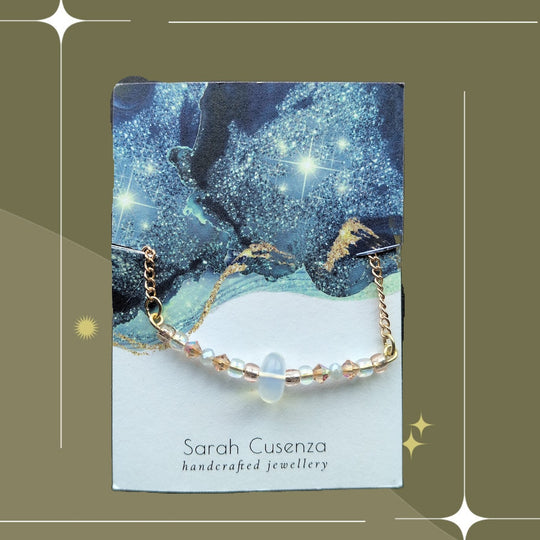 The Neutral Seed Bead necklace by The Enchanted Abalone